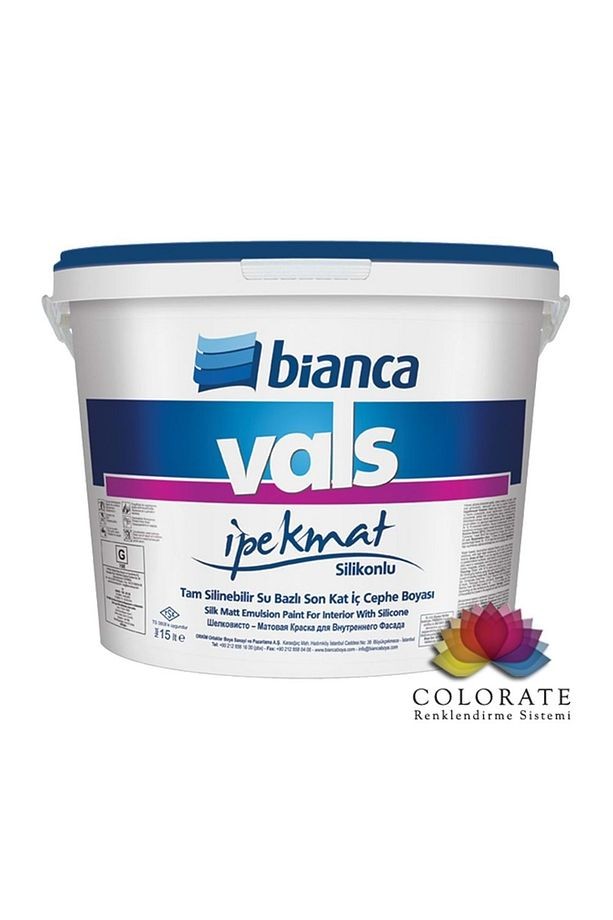 Vals Ipek Mat - 0115 / Buzul Beyaz Silikonlu Iç Cephe Boya 7,5 Lt