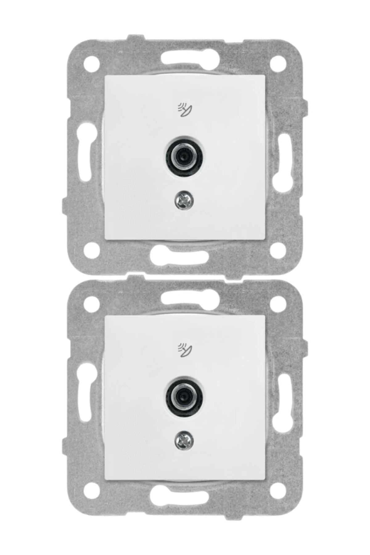 Viko Karre Uydu Prizi F Konnektörlü Geçişli 10dB Beyaz (Çerçeve Dahil) 90967038 (2 Adet)