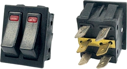 Ikili LED Işıklı Anahtar 16A