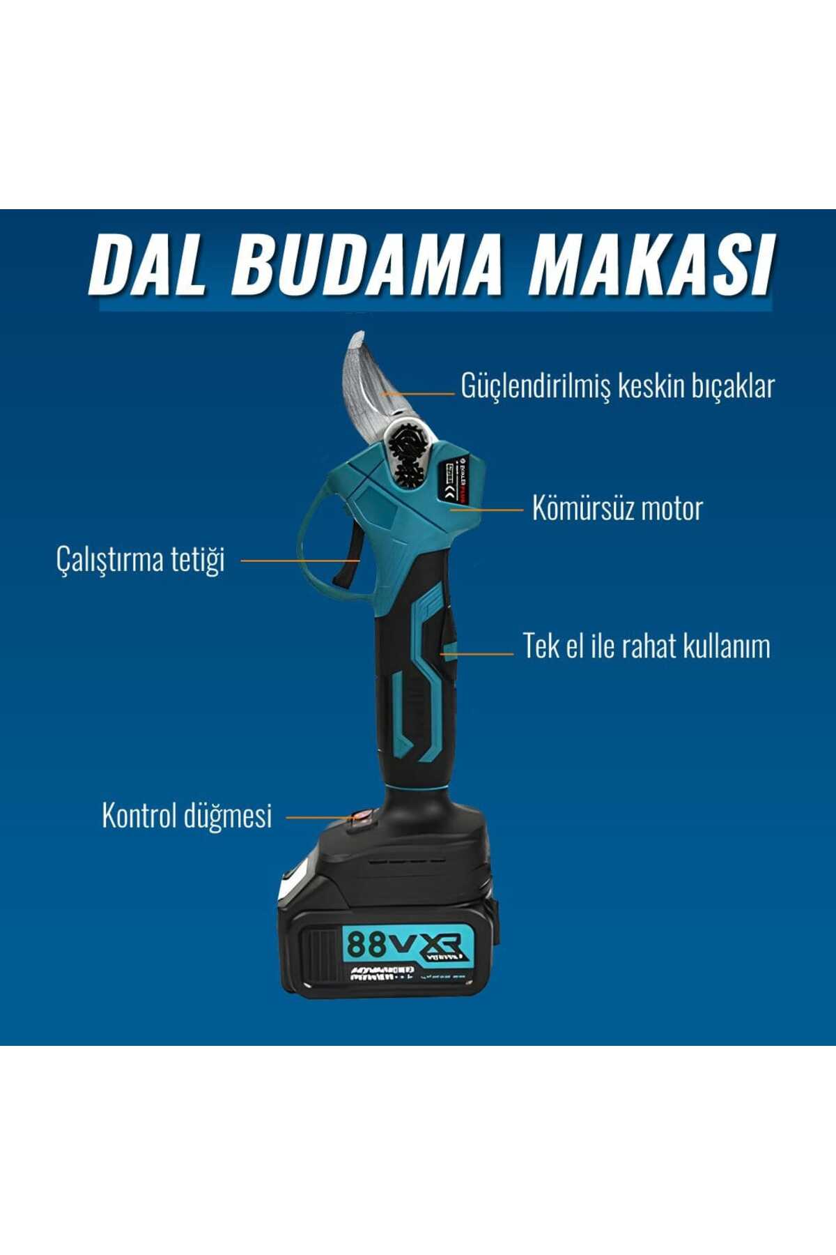 Akülü Süper 6li Set Makina 88vf 5ah 125mm Avuç Taşlama, Sds Plus Kırıcı Delic, Somun SıkmaEEA397 ...