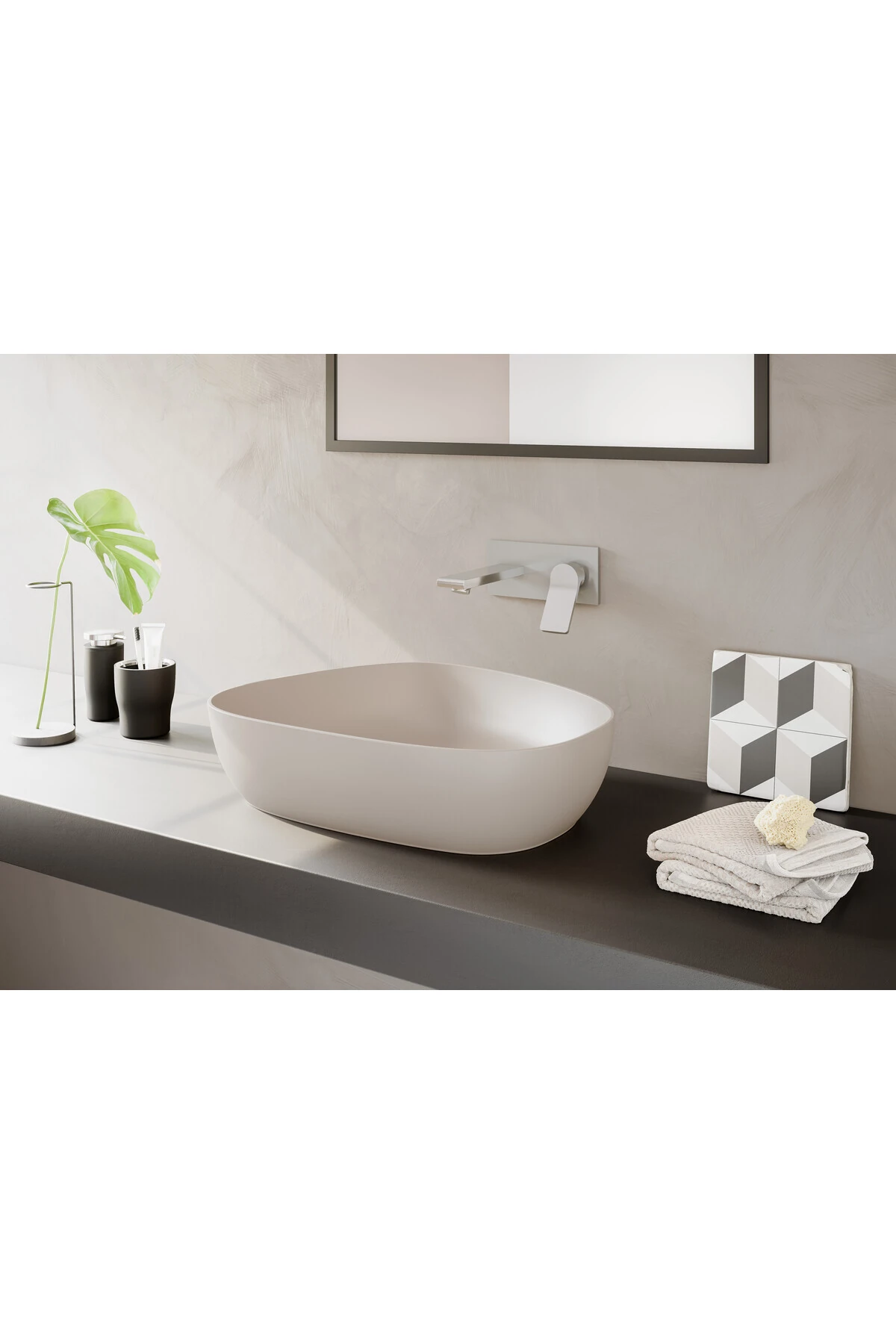 Memoria A42345 Ankastre Lavabo Bataryası, Sıva Üstü, Krom