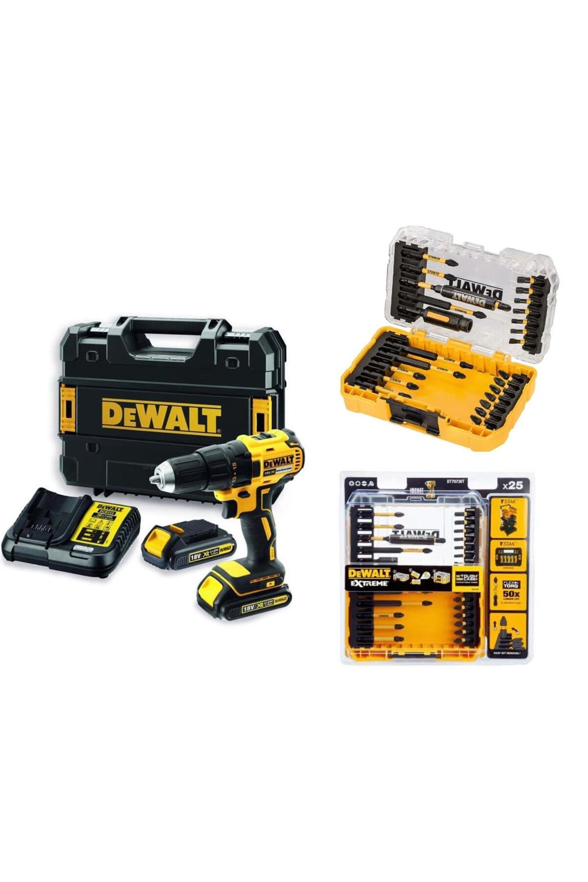 DEWALT DCD777S2T + DEWALT DT70730-QZ 25 PARÇA UÇ SETİ