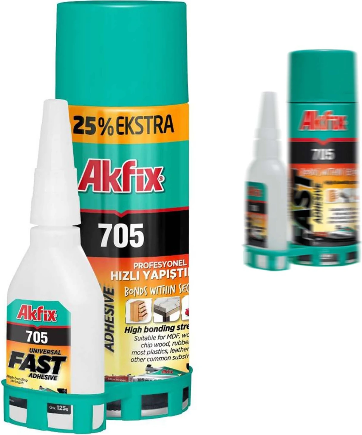 705 Hızlı Yapıştırıcı 200ml. + 50 Gr. Universal Spreyli Hızlı Yapıştırıcı