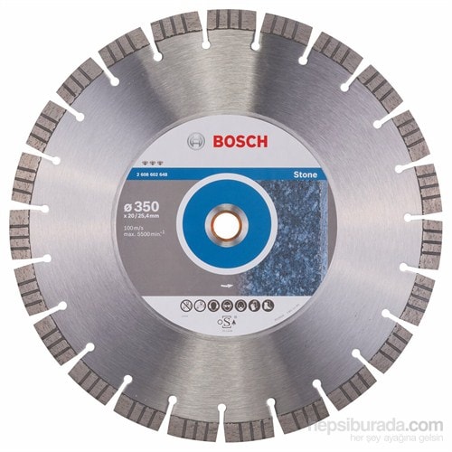 BOSCH - Best Serisi Taş İçin Elmas Kesme Diski - 350 X 20,00+25,40 X 3,2 X 15 Mm