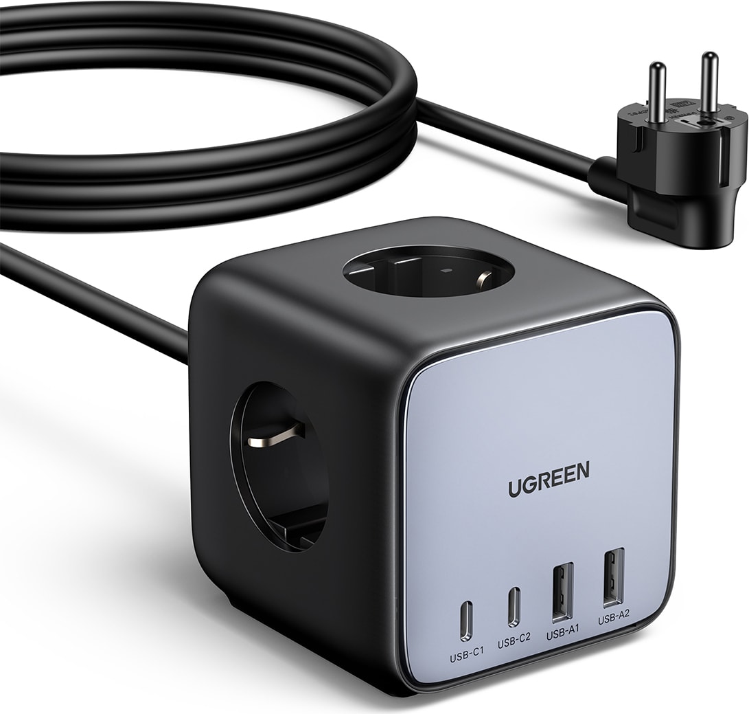 Diginest Cube 65W Gan 2 Hızlı Şarj Cihazı 2*usb / 2*type-C 3'lü Akım Korumalı Küp Grup Priz