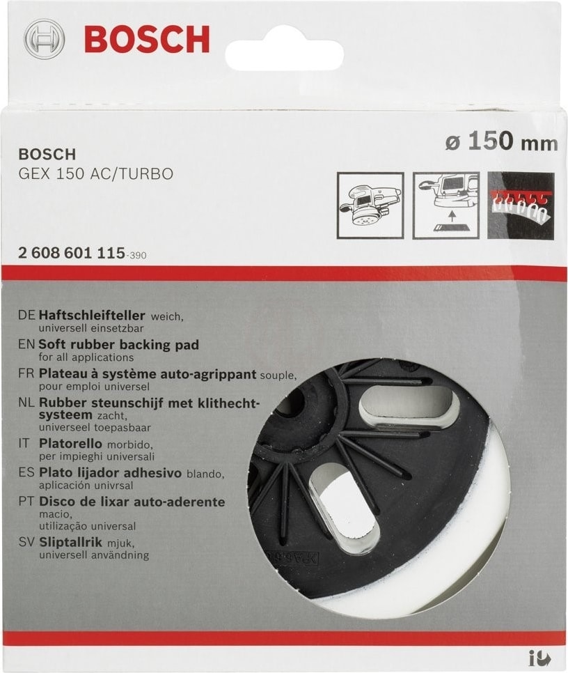 BOSCH - Zımpara Tabanı - Sert, 150 Mm
