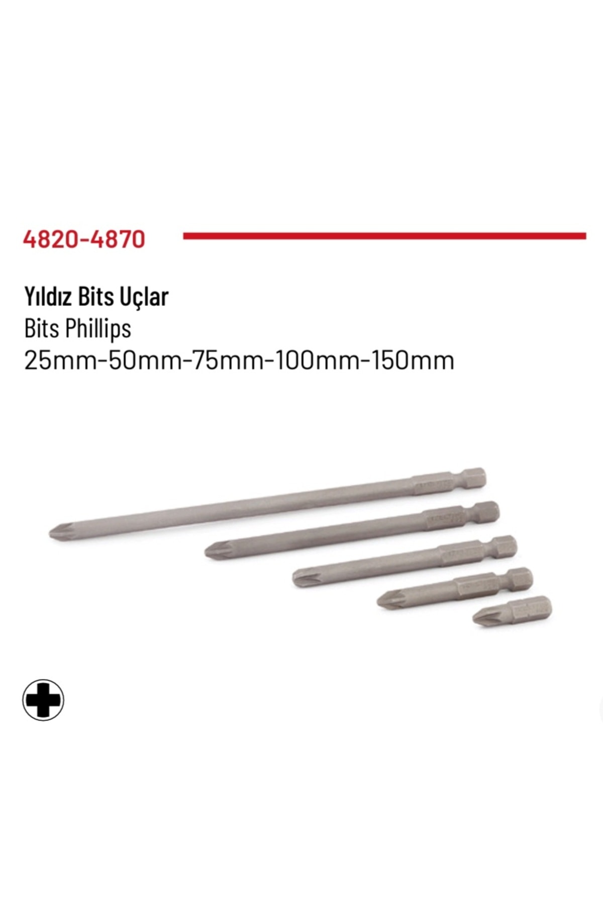 Ph2 Yıldız Bits Uç 75mm