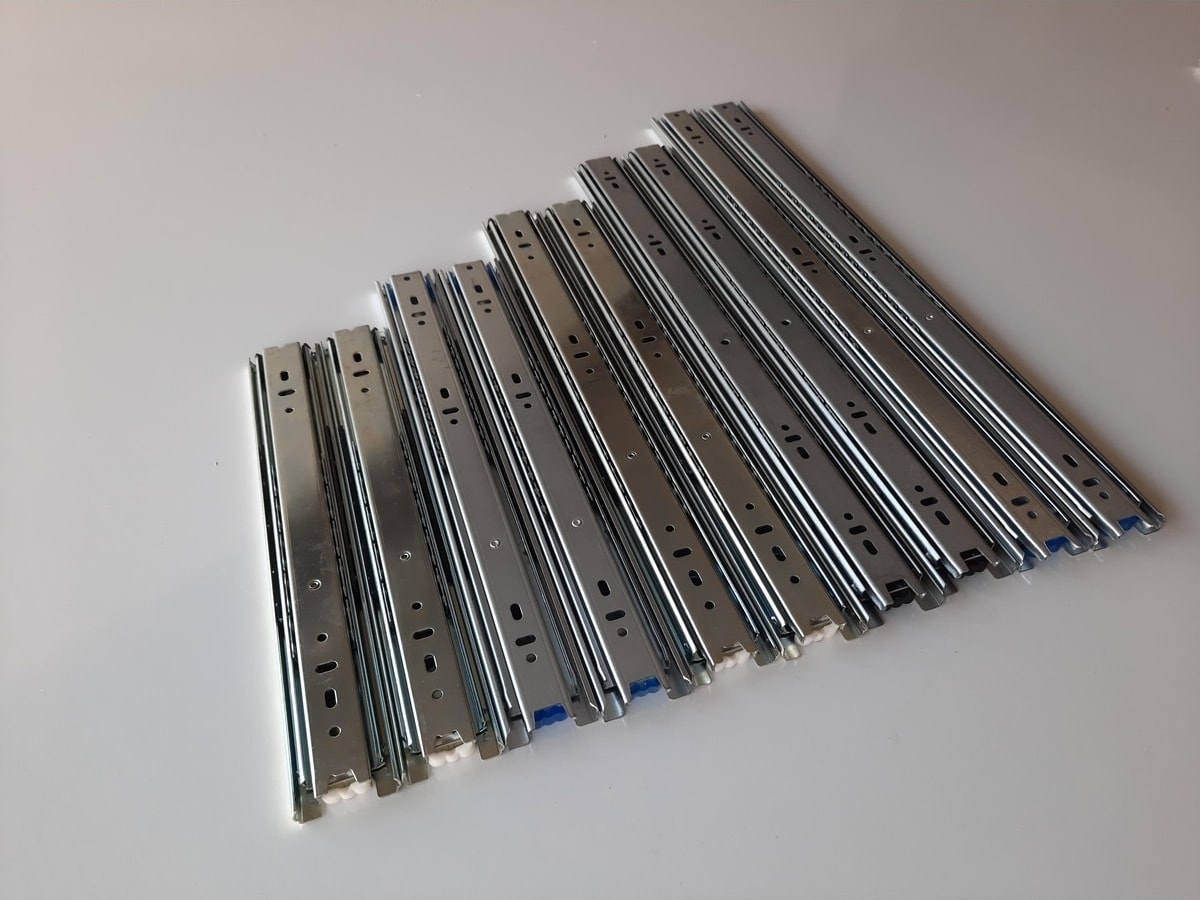43 mm x 450 mm Teleskopik Ray Çekmece Rayı 1 Takım (2 Adet)