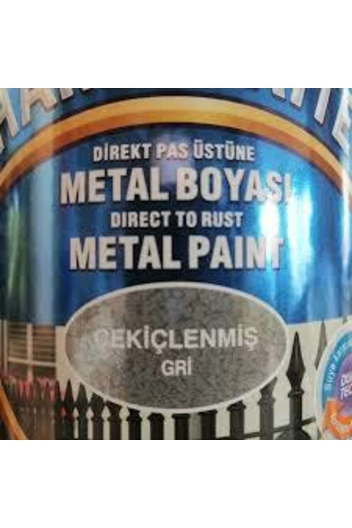 Gri Hammerite Metal Ve Çelik Kapı Boyası 0,75lt.