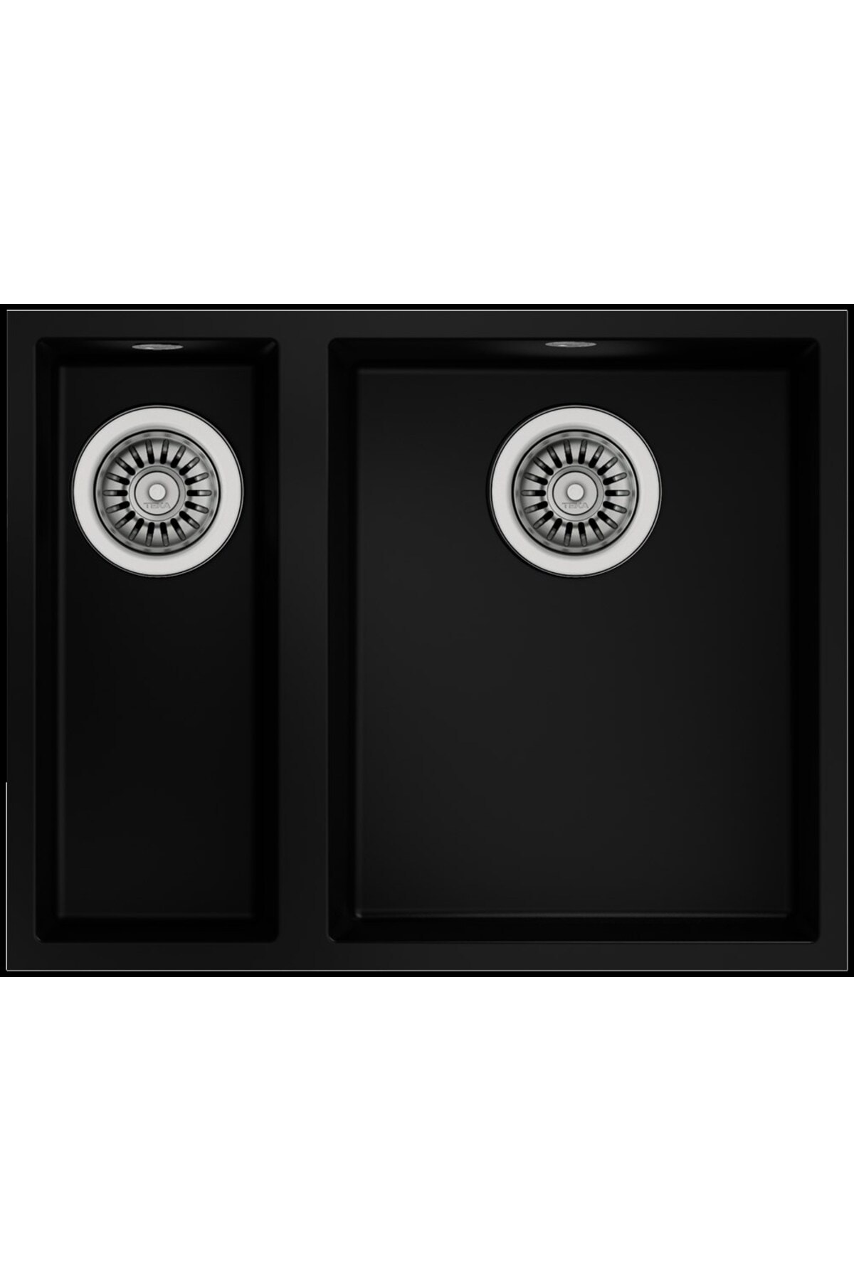 Siyah Square 560 Tg 1,5 Gözlü Damlalıksız Granit Eviye (.115260029)