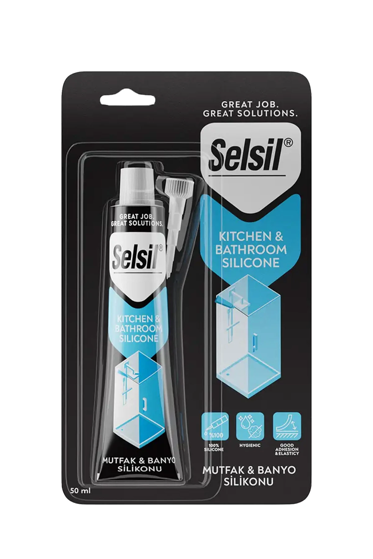 🛠️SELSİL-1888 DUŞAKABİN MUTFAK BANYO ŞEFFAF SİLİKON