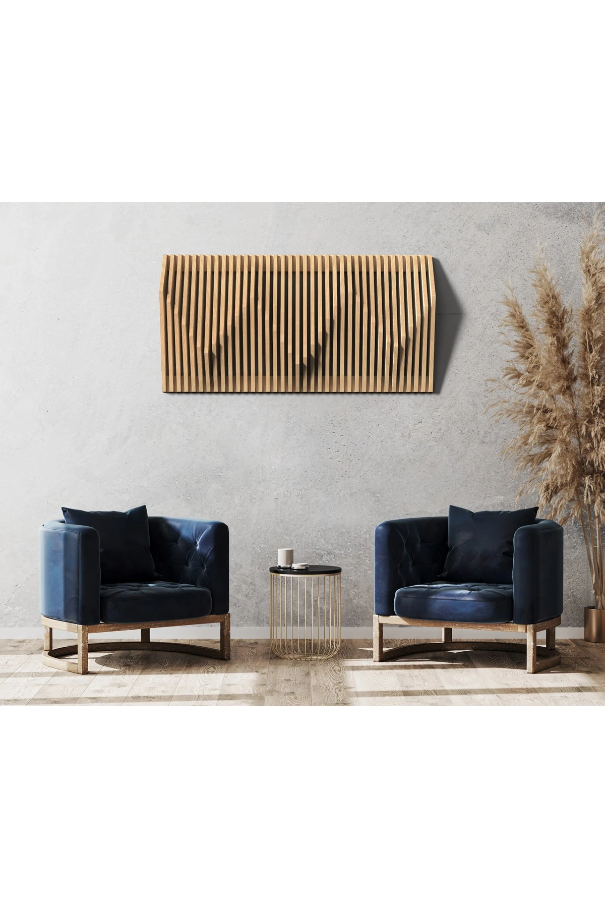 Dıamond-siyah Ahşap Dekoratif Duvar Ürünü