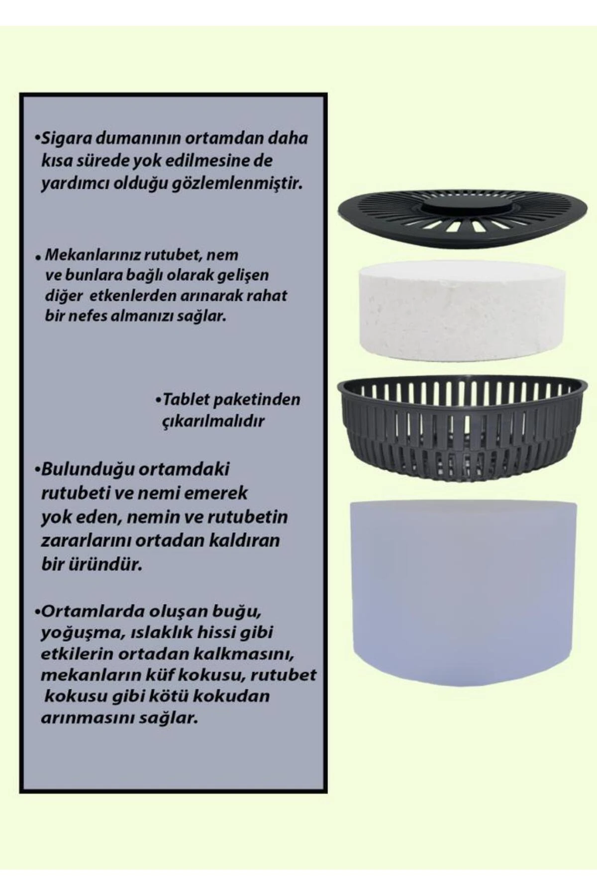 4 Adet 500 gr Nem Alıcılı Ve Rutubet Giderici Aparat Üçgen Lavanta (TABLET DAHİL)