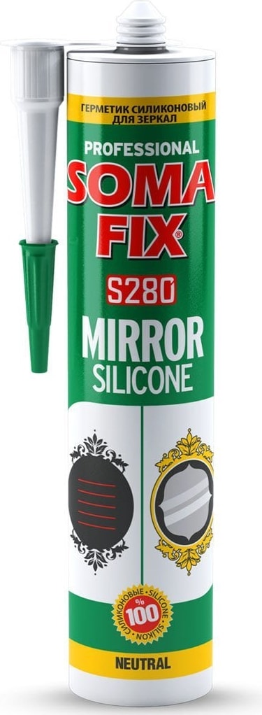 S280 Ayna Silikonu Şeffaf 280 ml 330GR