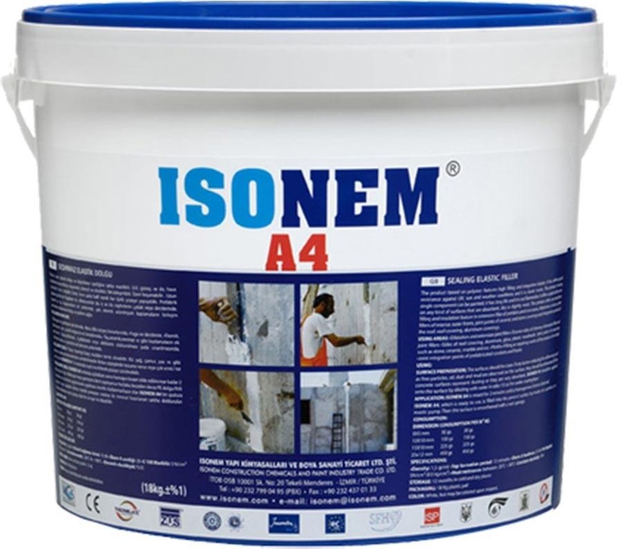 Isonem A4 Polimer Esaslı Dolgu ve Tamir Mastiği 5 kg Gri