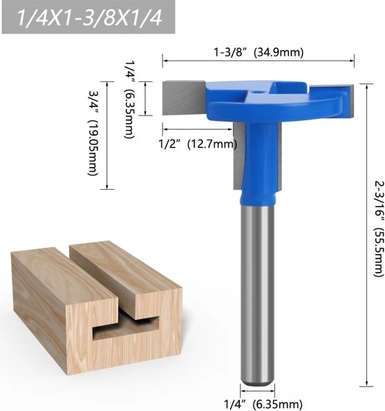 6.35MM Shank Lavıe 6mm 1/4 Inç Shank T Yuvası Kolu Yönlendirici Bit Tungsten Karbür Planya Düz Ahşap Freze Kesicisi Ağaç Işleme (Yurt Dışından)