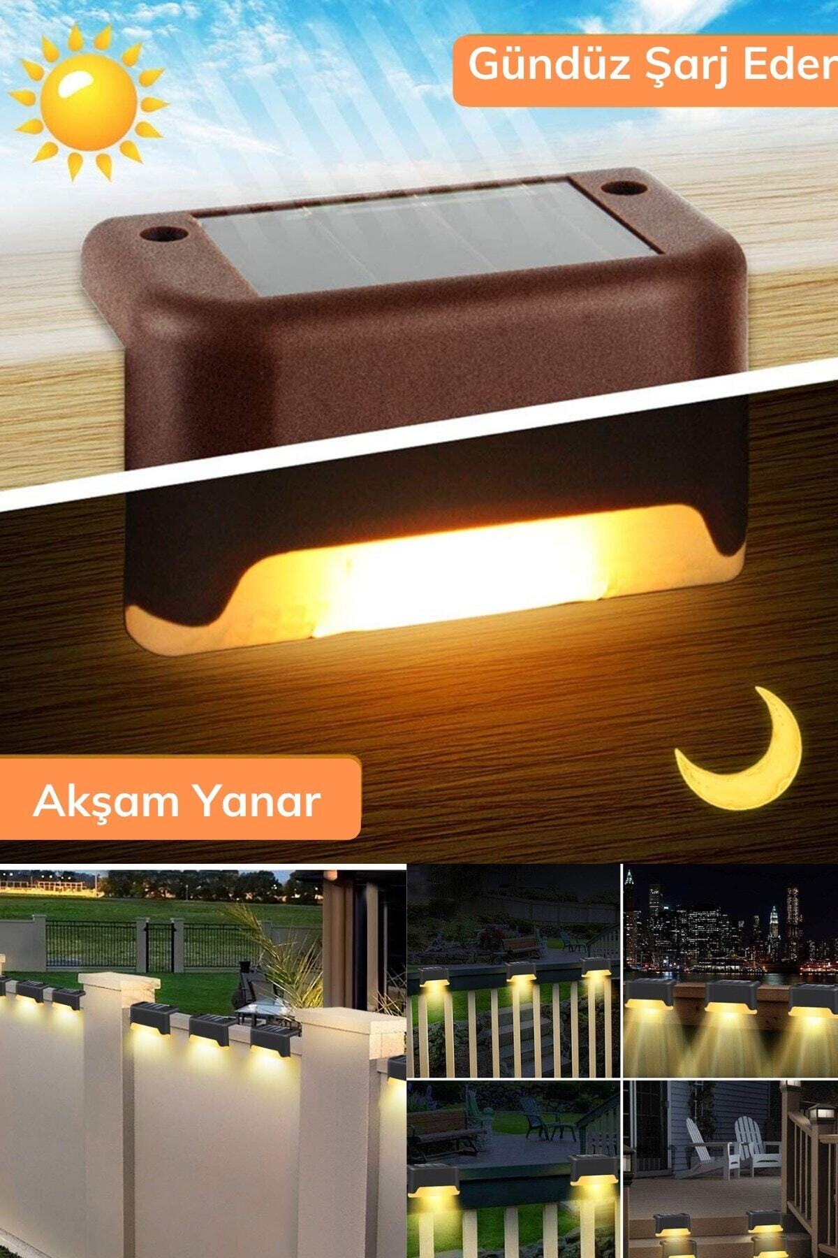Güneş enerjili köşebent led lamba seti, bahçe ve veranda aydınlatması ...