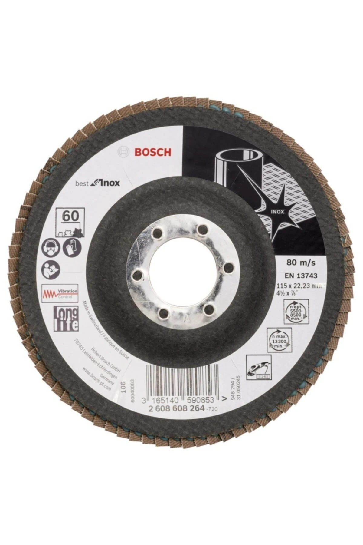 115 Mm 60 K Best For Inox Flap Disk