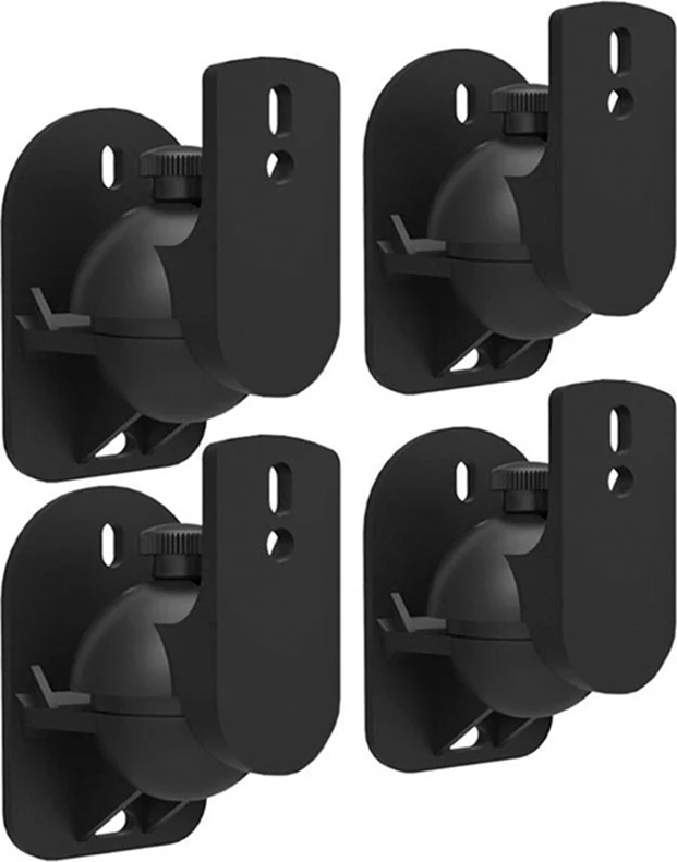 Sunshinee 4 Adet Evrensel Hoparlör Duvar Montaj Aparatı Tavan Standı Kelepçesi Ayarlanabilir Döner ve Eğim Açısı Rotasyonu (Yurt Dışından)