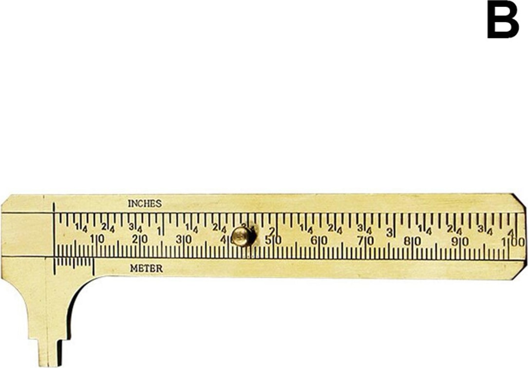 Mini Pirinç Ölçeği 80/100MM Sürgülü Ölçer Sürmeli Kaliper Cetvel Seti Ölçme Aracı K888 (Yurt Dışından)