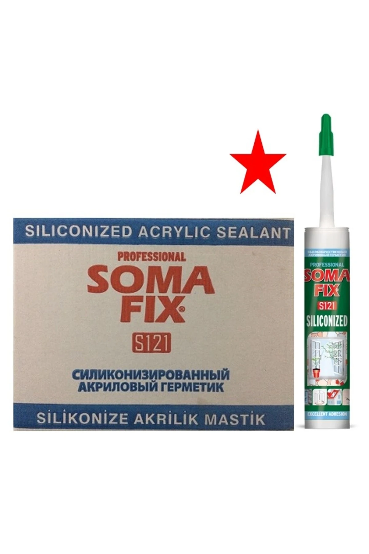 24 Adet 500 gr Beyaz Silikonize Mastik Tam Gramaj