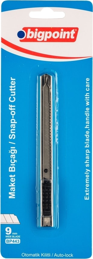 Cep Tipi Maket Bıçağı, Karbon Çeliğinden Kırılıp Yenilenebilir Metal Falçata 9 mm