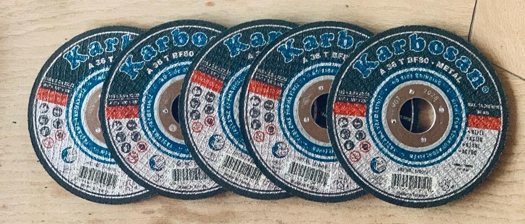 KARBOSAN Metal Kesme Diski T41- Düz- Flat x 5 Adet ( Kesme Taşı Ölçüleri : 115x3.0x22.23 )