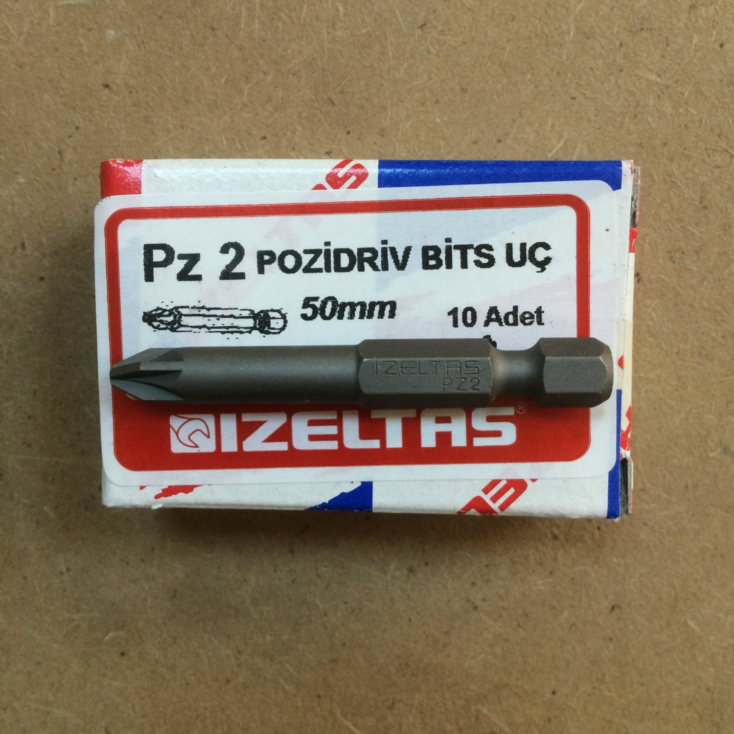 İZELTAŞ Izeltaş Pz2 Yıldız Bits Sıkma Uç 50 mm Sunta Vidası Için 10 Adet