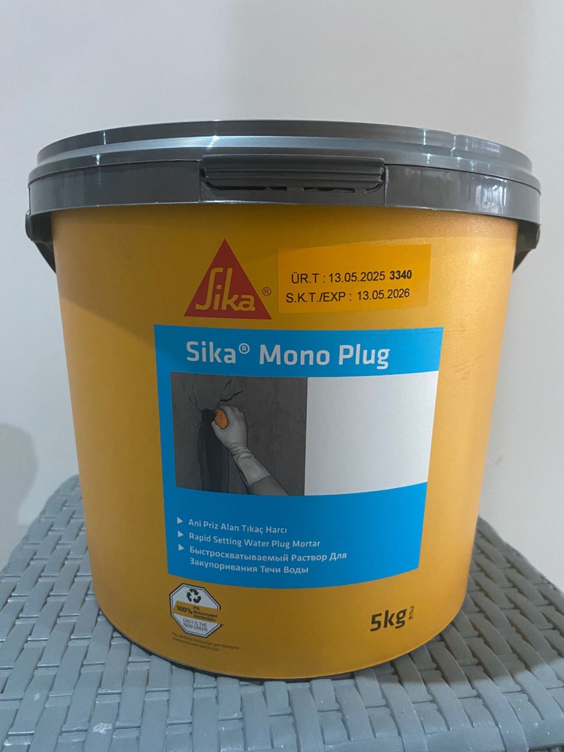 Monoplug Çimento Esaslı, Hızlı Priz Alan Tıkaç Harcı 5 kg