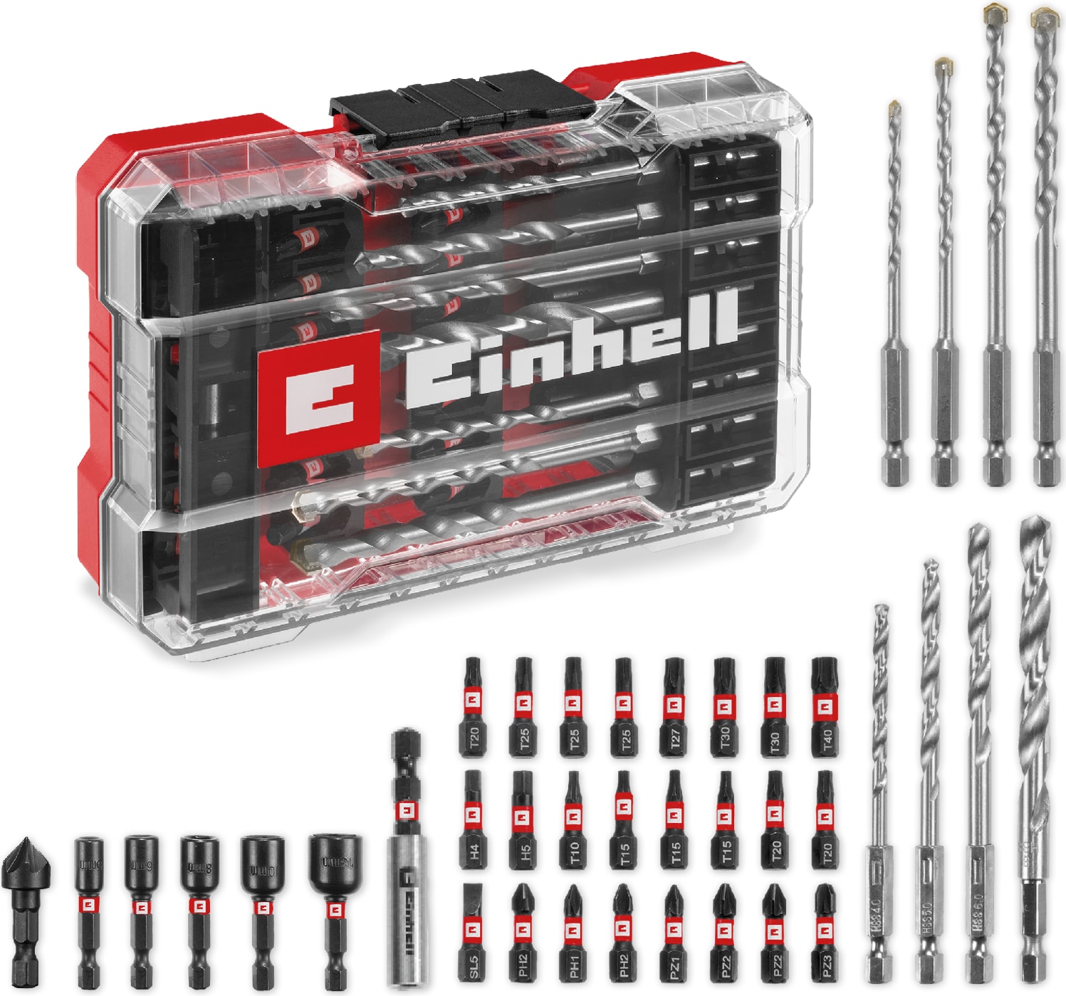 EİNHELL Matkap Uç Bits Seti 39 Parça (Metal, Beton) , M-Box Kutu