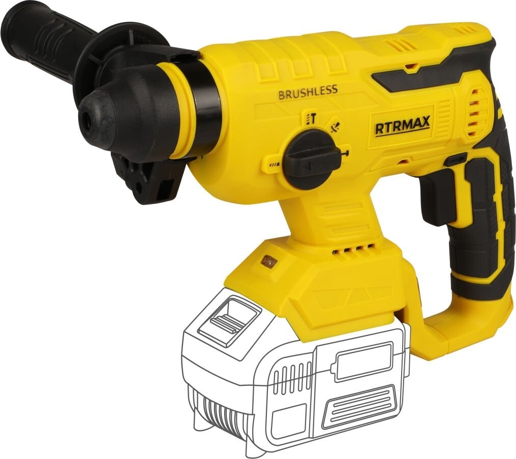 RTRMAX RTX2095B Şarjlı Sds Plus Kırıcı ve Delici Kömürsüz 2.2Jul - Akü Hariç