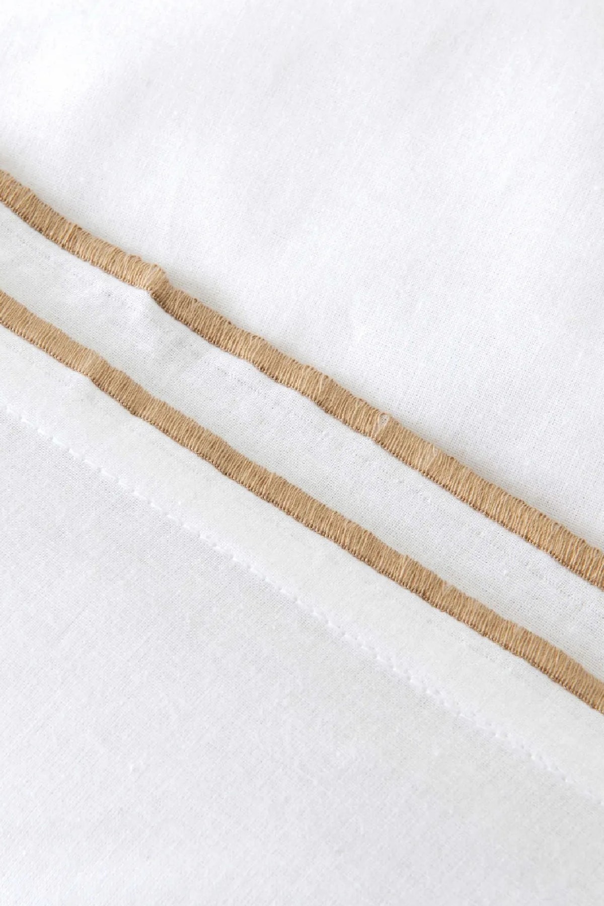 White Collection Victorie Bej Pikolu Percale Çift Kişilik Nevresim Takımı