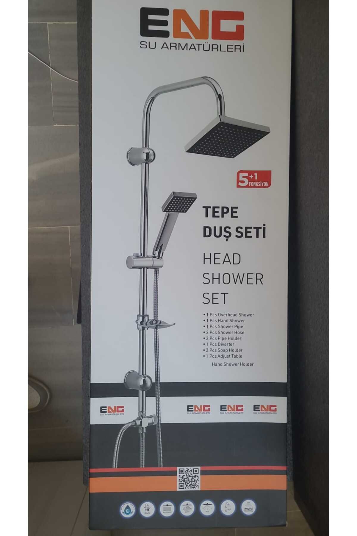 Lüks Tepe Duş Seti – Modern Tasarım, Yüksek Basınçlı Yağmurlama Duş Keyfi