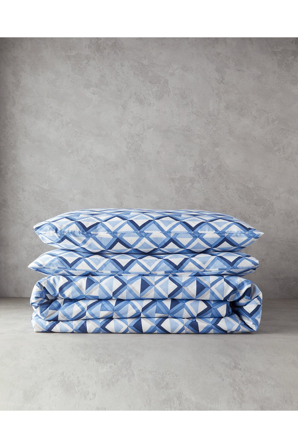Mini Argyle Çift Kişilik Nevresim Takımı Mavi