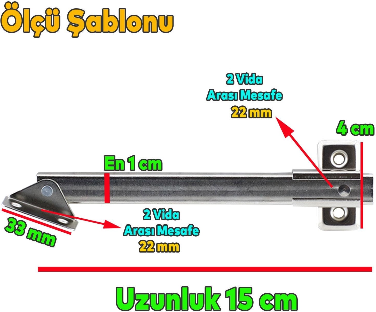 Kalkar Kapak Makası Dolap Çekmece Metal 15 cm Sessiz Açma Kapama Amortisör Piston