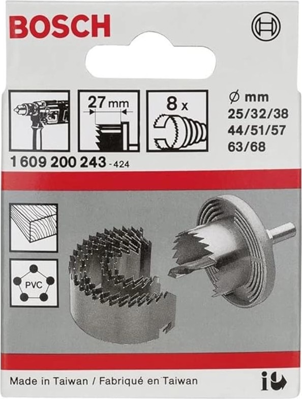 Accessories 8 Parçalı Testere Çelengi Seti (Ahşap, Plastik, Ø 25-68 Mm, Matkap Aksesuarı)