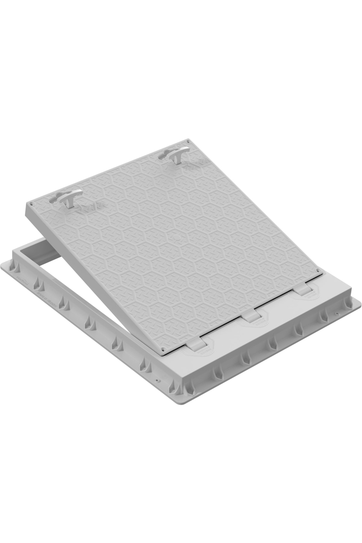 80x90 Menteşeli Rögar Kapağı / Havuz Kapağı / Peyzaj Kapağı / Plastik Kapak / Çerçeve Düz Kapak