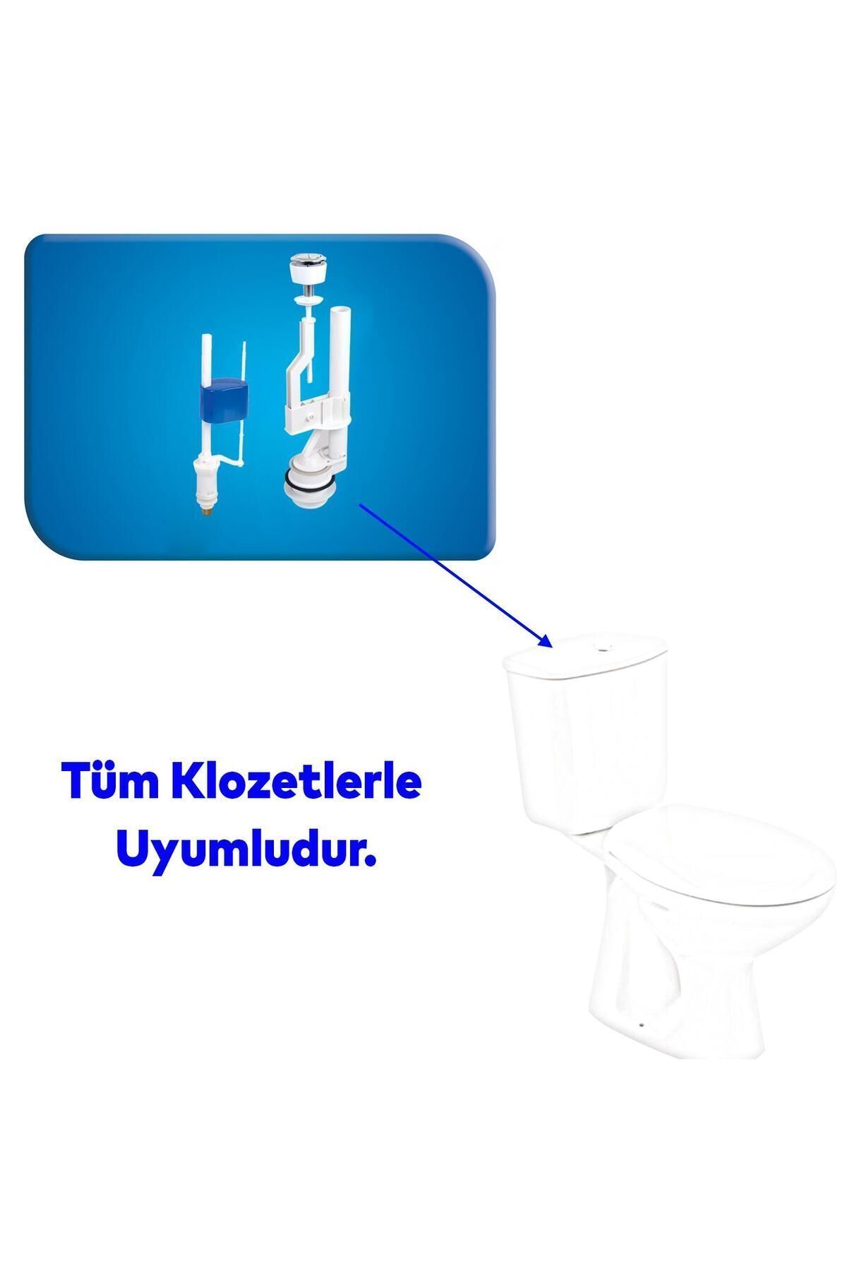 Çift Basmalı İç Takımı Rezervuar İç Düzenek Otomatik Su Dolum Basma Alafranga Tuvalet Klozet Sifon