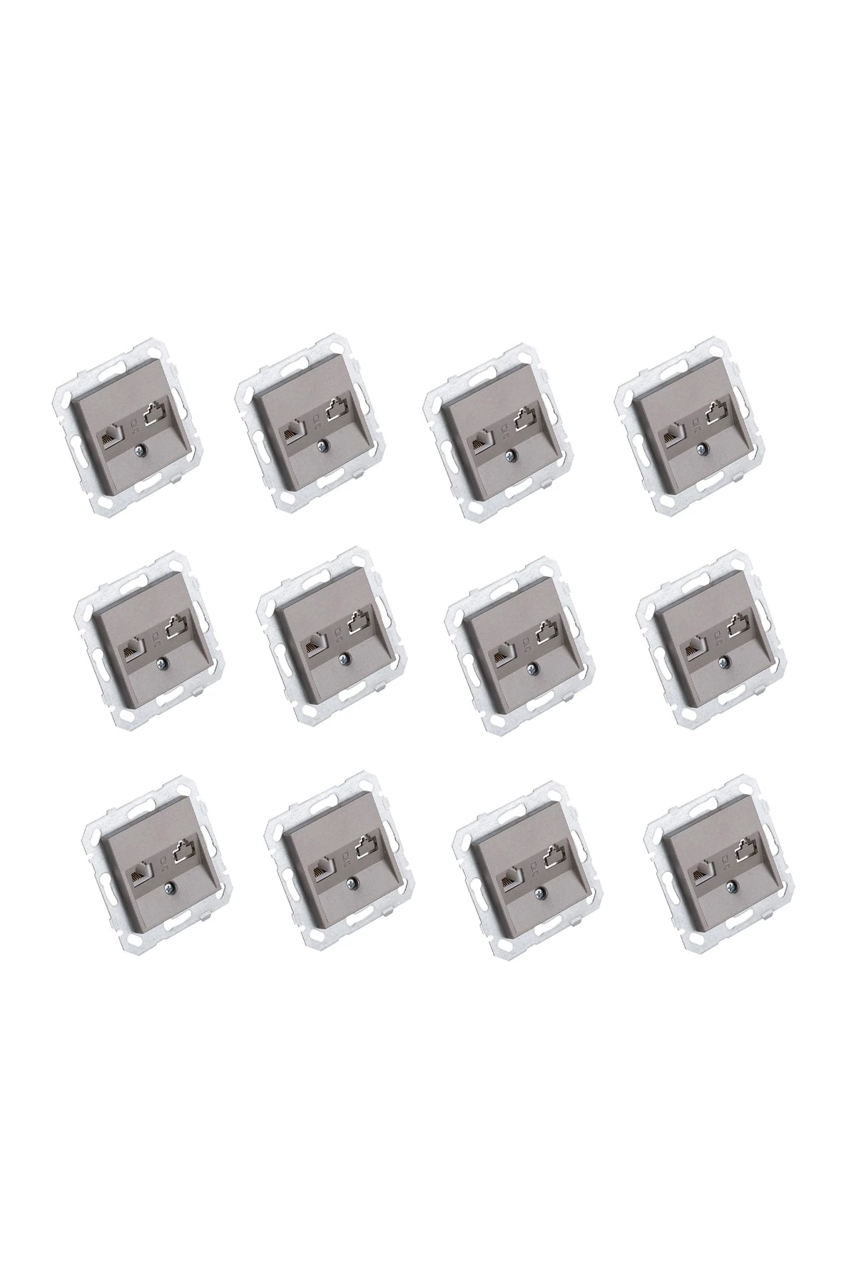 Byobu 12 Adet Antrasit Data Priz (cat6) Çerçevesiz