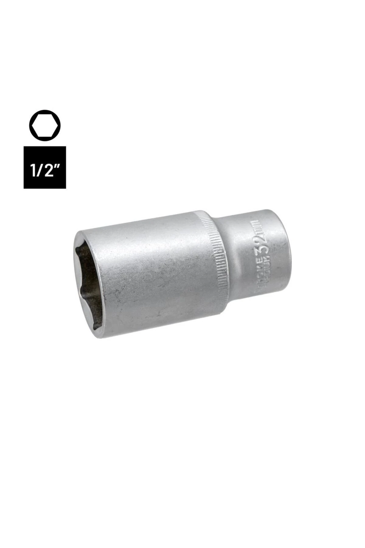 6459 Altı Köşe 1/2" Uzun Derin Lokma Anahtar 32 mm