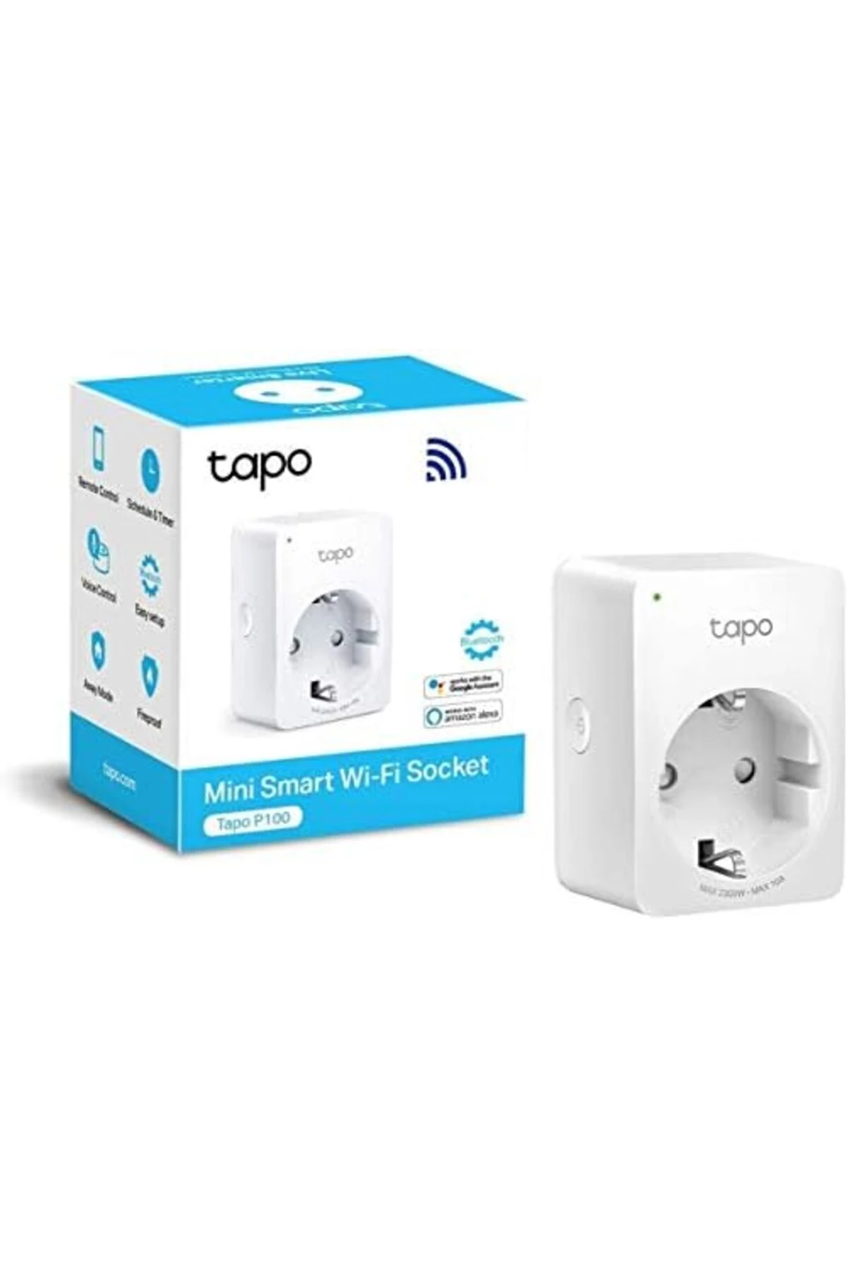 P100, Akıllı Mini Wi-Fi Soketi, Amazon Alexa ve ile Çalışır, Uzaktan Kontrol, Cihaz Paylaşımı, Hub G