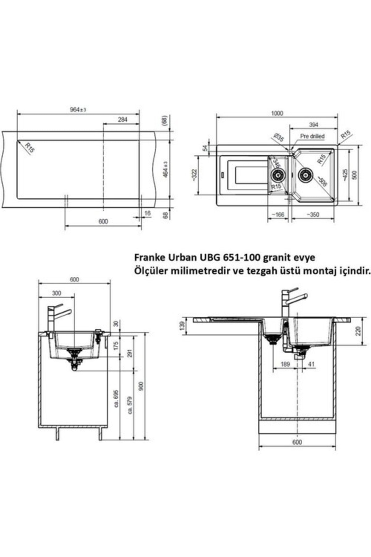 Urban Ubg 651-100 Granit Nero Evye, Active Plus Doccia Krom Armatür