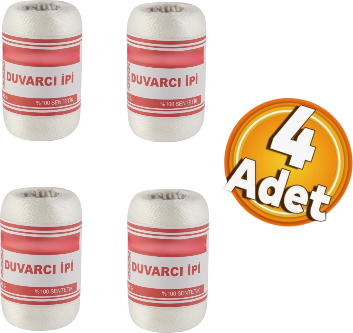 Beyaz Duvarcı Ipi 50 Gram (4 Adet)