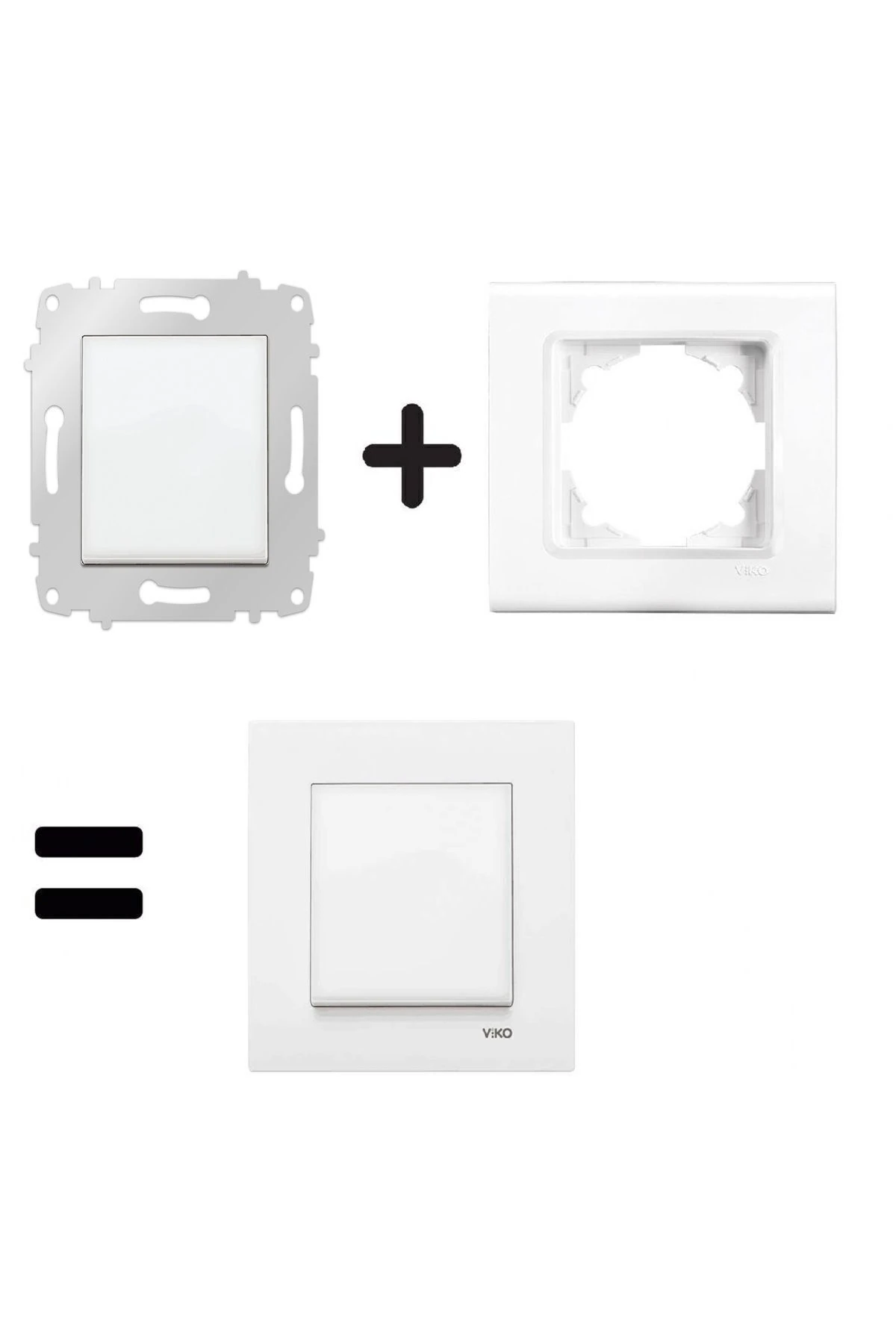 Karre Tekli Çerçeveli Anahtar Beyaz Orijinal Ürün