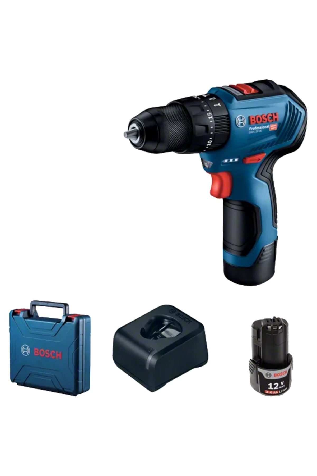 GSB 12V-30 Akülü Darbeli Delme/vidalama + GCL 2-50 C Kombi Lazer Seti