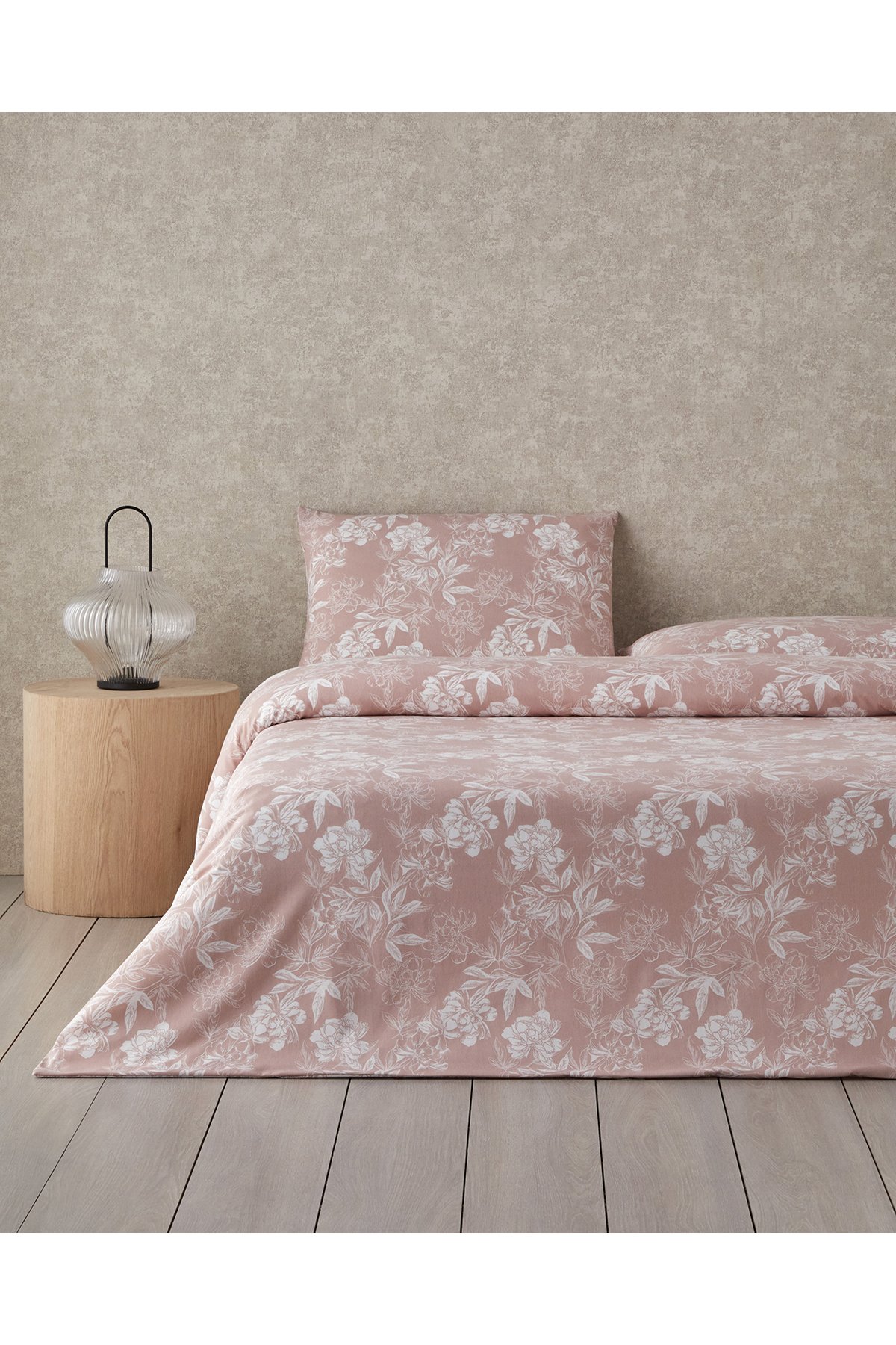 Floral Vine Çift Kişilik Nevresim Takımı 200x220 cm Pembe