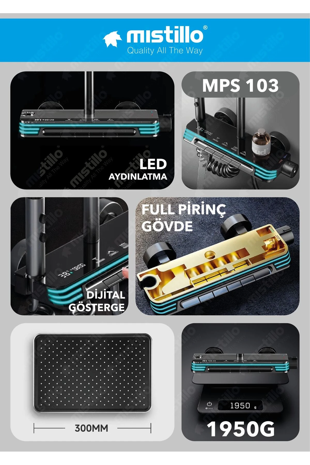 Piyano Robot Duş Seti