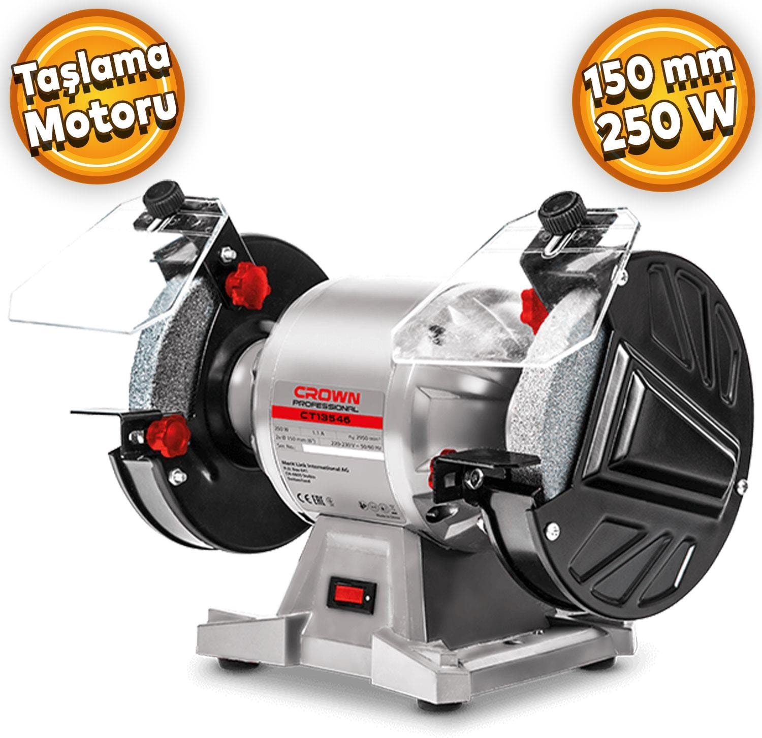 CT13546 Taşlama Motoru Taş Motoru Makinesi 150 mm 250 W