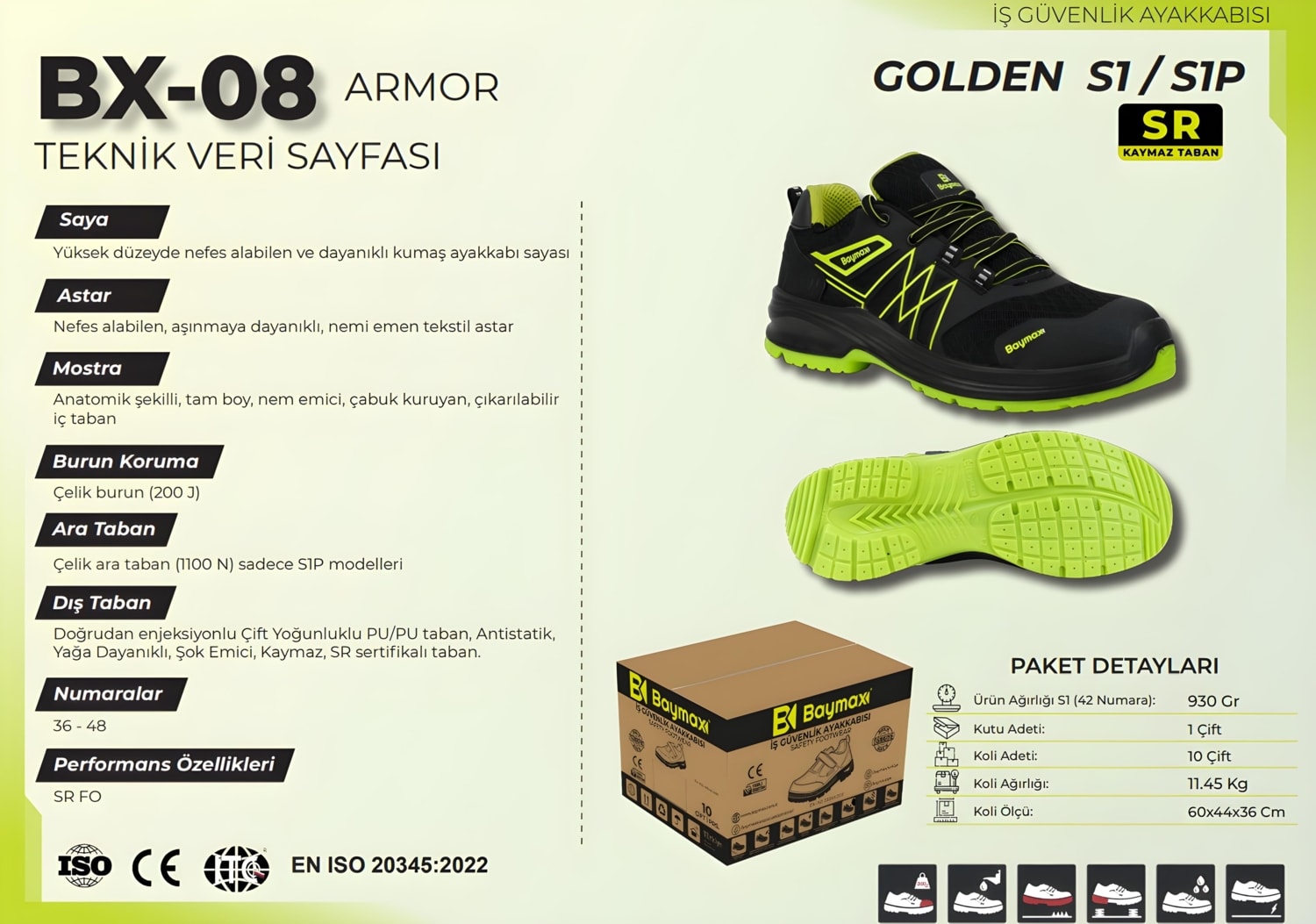 Bx-08 Golden Armor İş Ayakkabısı
