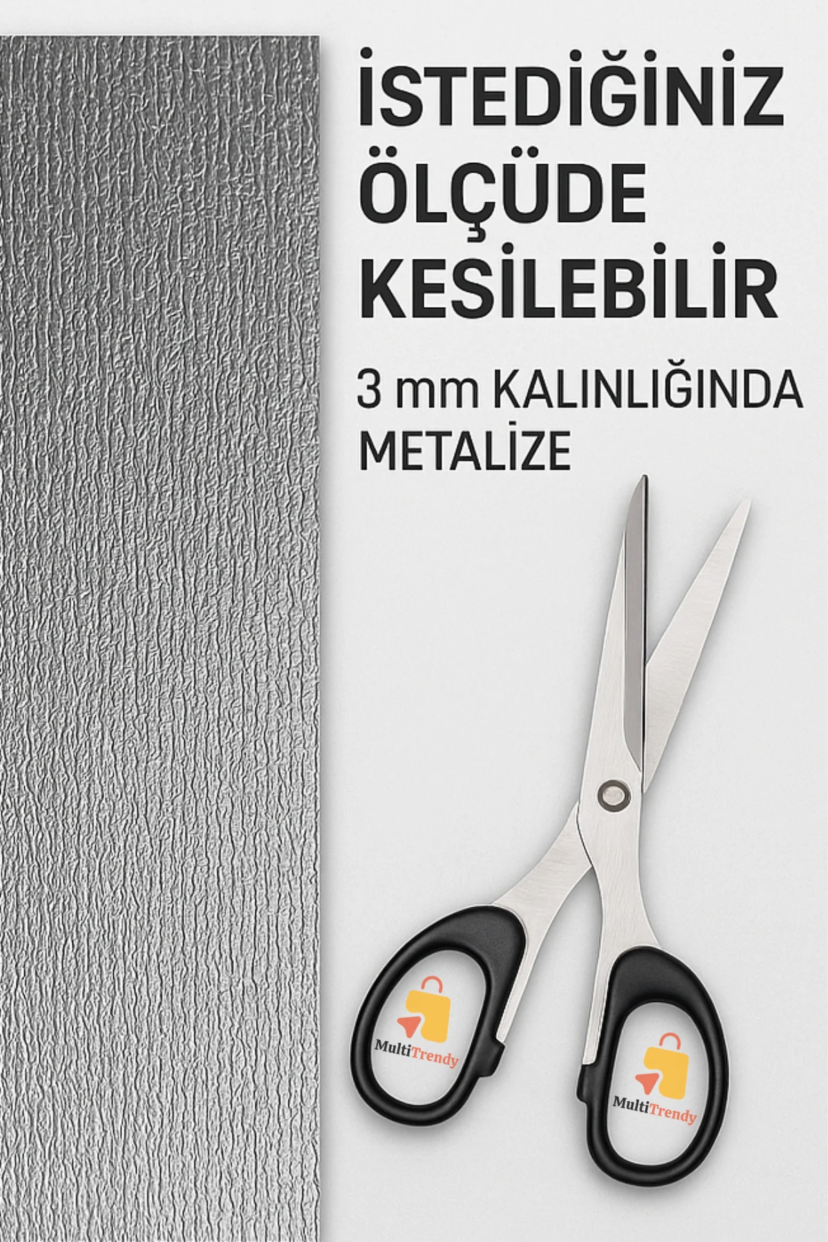 Mutfak Tezgah Koruyucu Metalize Mat – Kolay Kesilebilir Bulaşıklık İzolasyon Levhası 50x100 cm